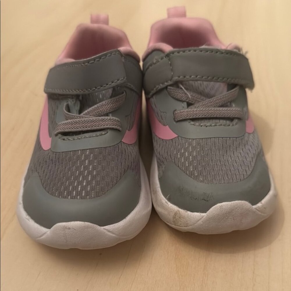 Kids Pink and Gray Sneakers
